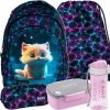 PLECAK KOTEK KOMPLET 5 elem. BACKUP SZKOLNY MŁODZIEŻOWY CATS 3 WZORY